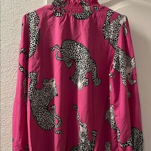 Pink Leopard Print SHEIN Blouse